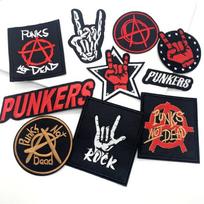 10vnt. Rock Band Siuvinėti Pleistrai Punk Drabužių Lipdukai Pasidaryk pats Lyginami Pleistrai Drabužiams Aplikacijos Striukė Džinsai Juostelės red