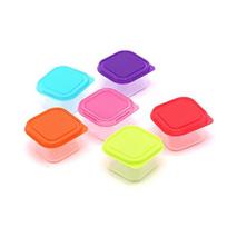 Atsitiktinės spalvos maisto laikymo indelis Mažas plastikinis drėgmės nepraleidžiantis indelis Mini virtuvės laikymo dėžutė su sandariu dangteliu random multi