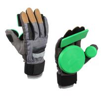Longboard Gloves, Skateboard Gloves, Slide Gloves with Sliders, Downhill Brake Gloves, Road Board Gloves M žalia