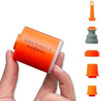 Mini oro elektriniai siurbliai, skirti čiužinio kilimėliui. Lauko nešiojamas elektrinis pripūtimo žiedas vakuuminis siurblys oranžinė