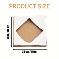 1 vnt. 38*38 cm/15*15 colių karščio preso rankovė – nelipnus PTFE aukštos temperatūros apsauginis dangtelis sublimaciniams padams, apsauga nuo likučių, rašalo ir įbrėžimų 15*15in beige