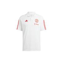 Adidas Manchester United Tiro 23 Polo Shirt Striped Logo Embroidered Short Sleeve Men Polo Shirts White IA7240 XXL white