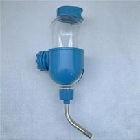 Vertical No-Spill Pet Water Dispenser with Suction Cup & Triple Steel Balls gray