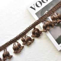 1M Pom Pom Tassel Lace Trim Fringe Ribbon Sewing Lace Kintted Fabric Handmade Diy Craft Dress Accessories Curtain Decorative 1M gray