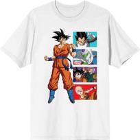 Dragon Ball Super Goku Character Panels Men's Black T-Shirt S balta