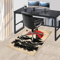 Japoniško stiliaus biuro kilimėlis kėdei: Didelis dydis, namų dekoravimo kilimas sofai, biurui, miegamajam, svetainei. Puiki dovana bet kuriam kambariui 60cm by 90cm gray