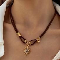 Maillard Bohemian ethnic style necklace female choker high sense retro collarbone chain sweet cool accessories