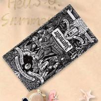 Jagermeister Deer Logo Beach Towel, Colorful Microfiber Sand Free Soft Absorbent for Girl Swimming Spa Gym Camping W30*H60(CM) gray
