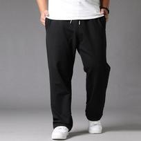 Oversized Plus Size Men's Black Quick Dry Baggy Sweatpants Elastic Waist Streetwear Casual Jogger Trousers 10XL juoda