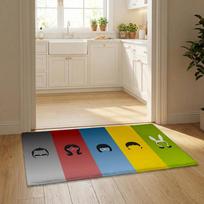 Cartoon Funny B-Bobs B-Burgers Floor Mat Flannel Door Mat Non-Slip Bedroom Living Room Home Decor 40x60cm