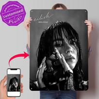 Billie Eilish Eilish Perfume Personalized D Textured Metal Poster Wall Art Tinplate Sign for Bar Accessories Home Decor Items 20x30cm（7.8x11.8inch） black
