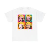 Andy Warhol marškinėliai Vintage meno plakatas Retro 80s Unisex sunkus medvilninis Monroe Unisex marškinėliai S
