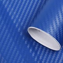 Carbon Fiber Style Wrapping Film 3D Thickened Car Exterior Decorative Protection Wrap Roll Stickers Decal Blue 1.52mx30cm