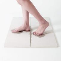 soil GEM Series Diatomaceous Earth Bath Large Size Antimicrobial Bath Mat Mat, / Anti-mold, Antibacterial, balta