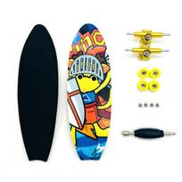 Boys Mini Fishboard Finger Skateboard Fingerboard Novelty Toys Hobbies Anti stress Sensory Toys Children's Gifts H09 yellow