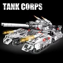 Military Car Tank 8in1 Aircraft Truck Model Building Block DIY Brick Children Construction Toy Boy Gift Adult gray