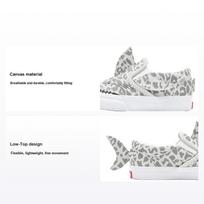 Vans Slip-On 5 Toddler Leopard Shark Baby Sneakers Grey VN0A5DXG3WQ 19 white