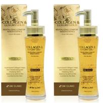 3W CLINIC Collagen & Luxury Gold Revitalizing Comfort Gold Essence Set (150ml × 2) white