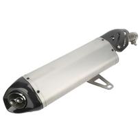 Motorcycle Exhaust Muffler Rear Pipe with Carbon Fiber Heat Shield Replacement for ITALJET Dragster 125 200 Titanium