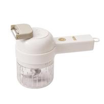 Electric Handheld Vegetable Chopper & Garlic Masher - Portable Kitchen Slicer & Cutter White Smile 350ml white