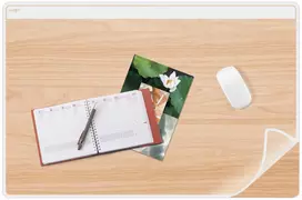 CEP Office Solution stalviršio kilimėlis plastikinis baltas/ąžuolinis 65x50 cm