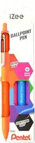Pentel iZee BX470 tušinukas, 4 vnt. rinkinys, įvairių spalvų rašalas