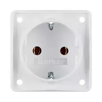 Berker W.1 Paviršinis kištukinis lizdas Schuko IP44 Polar White 250V 16A