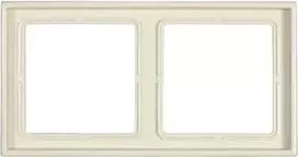 JUNG LS 982 W rėmelis 2-iems lizdams, dramblio kaulo, besraigtis, Duroplast, 81x152 mm