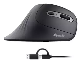 Equip Ergonomic Mouse USB-A/C Right-Handed Black - Pelė - 7200 DPI