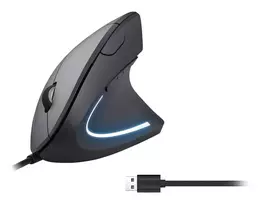 Equip Ergonomic Mouse USB-A Connector Right-Handed Black - Pelė - 3200 DPI