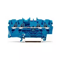 WAGO 2002-1404 Praeinamoji gnybtų jungtis, 2 laidininkai, 800V, 24A, pilka, Push-in CAGE CLAMP