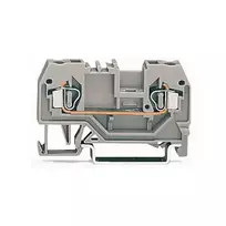 WAGO 280-901 Praeinanti gnybtų jungtis, 2 laidininkų, 2,5 mm², CAGE CLAMP, pilka