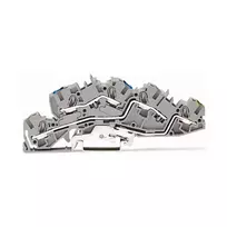 WAGO 2005-7646 Perėjimo gnybtų blokas, 3 laidininkai, 400V, 24A, 2,5mm², pilkas