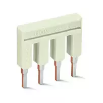 WAGO 2002-408 TOPJOB S 4-Conductor Through Terminal Block, 2,5 mm², 25 A, Gray, DIN Rail Mount