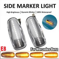 2x LED Side Marker Lamp Turn Signal Repeater Light for Mercedes Benz Sprinter W901 902 903 904 905 W210 S210 W A C 208 W414 W670 gray
