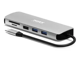 PORT Designs USB-C 9-in-1 Docking Station with 4K HDMI and 85W PD - Space Grey