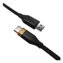 2-POWER 2m USB-A į USB-C 60W įkrovimo ir duomenų laidas - Juodas