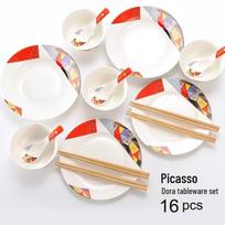 Picasso 'Dora' 16-Piece Ceramic Dinnerware Set