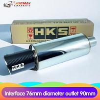 New car exhaust modified HKS89mm carbon fiber material tailpipe sports car sound blast street exhaust 76-90mm