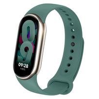 Skirta Xiaomi Mi Band 10 9 8 dirželiui NFC priedai Sportinis guminis silikoninis dirželis Apyrankė Apyrankė pulseira correa Xiaomi Smart Band mi band 8 9 10 armijos žalia spalva