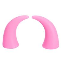 2pcs Car Devil's Horn Ornament Steering Wheel Helmet 3D Demon Corner Personality Decoration Ornaments Car Interior Accessories's