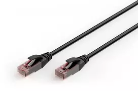 DIGITUS CAT 6 U-UTP Outdoor Patch Cable, Cu, PE, 10 m, Juoda