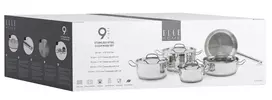ELLE Home ECCS200409A Nerūdijančio plieno indų rinkinys, 9 dalių
