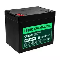 GREEN CELL Greencell AGM VRLA 12V 80Ah priežiūros nereikalaujantis akumuliatorius UPS, svarstyklėms, kemperiui (260x168x216mm)