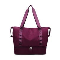 Waterproof Gym Tote Duffle Bag with Wet Pocket Shoe Compartment Weekender Overnight Tote for Travel Fitness Swimming