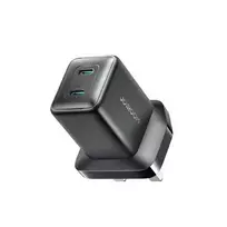 Joyroom JR-TCG17 45W 2-Port USB-C Wall Charger (UK Plug) - Black
