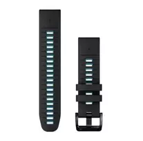 HAMA Garmin QuickFit 22mm Silicone Watch Band Black/Blue 010-13280-05