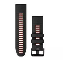 Garmin QuickFit 26mm Silicone Watch Band Black/Red 010-13281-06