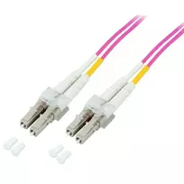 TECHLY OM4 daugiamodis šviesolaidinis jungiamasis laidas LC-LC Duplex 3m Aqua