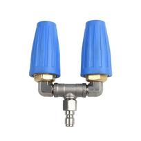 360°Rotating Dual Turbo Nozzle Pressure Washer 1/4  Quick Connector 4-6 GPM Twin Turbo Nozzle 2.0 Orifice Stainless Steel
